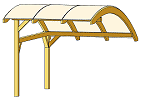 Erweiterungs-Carport Rundbogen-Dach